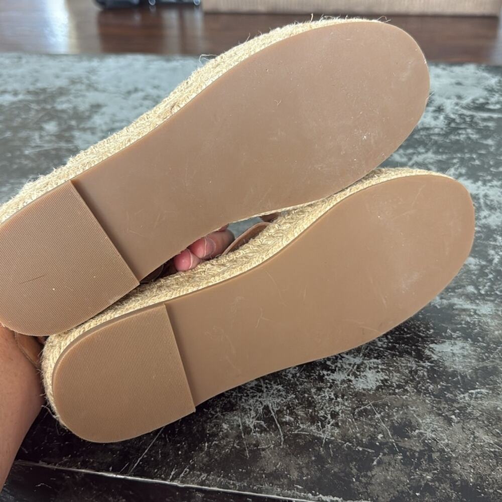 Madewell Leopard Leather Calf Hair Malia Espadrille Sandals Size 9 - Picture 4 of 5